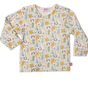 Zutano Forest Animal Organic Cotton Long sleeve Tee,